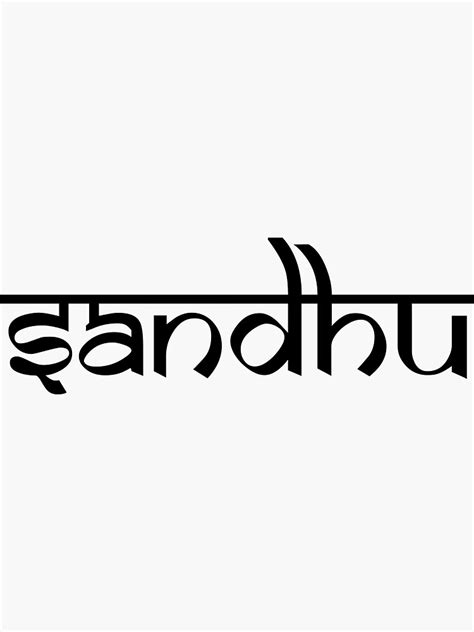 Sandhu Sticker For Sale By Manusandhu Redbubble
