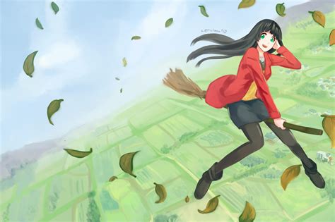 Flying Witch By Cerulean Canvas On Deviantart