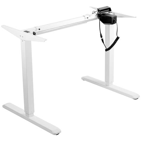 Vivo White Electric Standup Desk Frame Workstation Single Motor