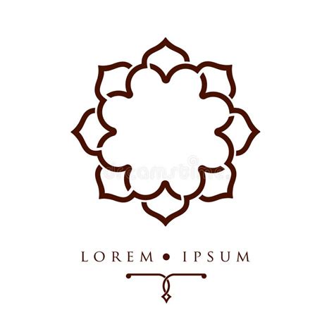 Oriental Geometric Design Arabic Pattern Logo Template Stock Vector