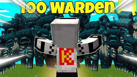 100 Wardens Vs Me Minecraft Youtube