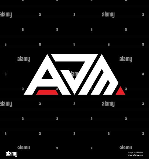 Diseño De Logotipo De Letra Triángulo Ajm Con Forma De Triángulo Ajm