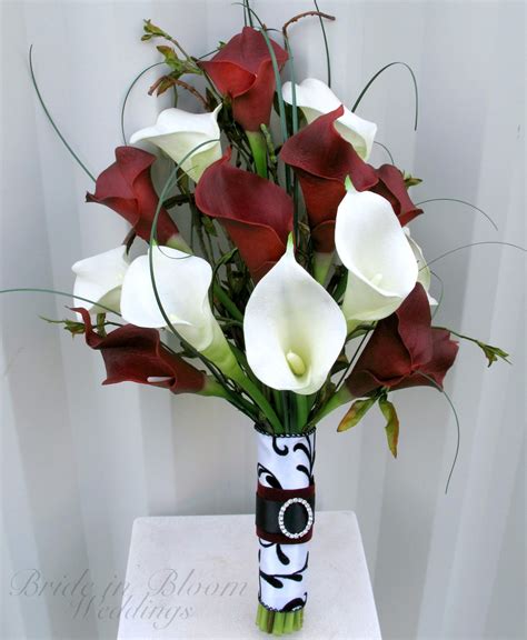 Red Calla Lily Bridal Bouquet Enlarge Red Bouquet Wedding Calla