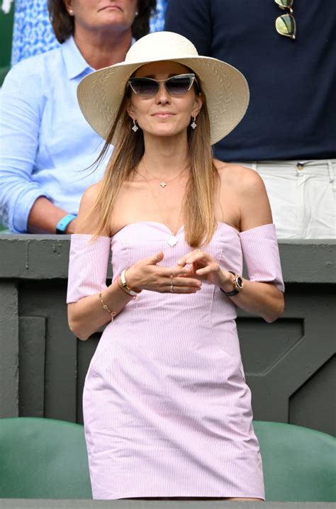 Novak Djokovics Wife Jelena Dons Red White Minidress At Wimbledon WWD