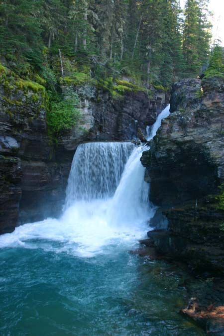 Montana Glacier National Park A Glorious Waterfall Is So Divine