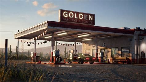 Just when you wanted to laugh, here they come. Golden Gasoline - Desert Gas Station - UE4 - YouTube