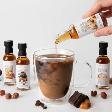 Thoughtfully Gourmet Coffee Syrup Gift Set Flavors Include Hazelnut