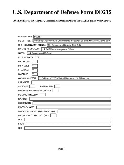 Form Dd215 Fill And Sign Printable Template Online Us Legal Forms