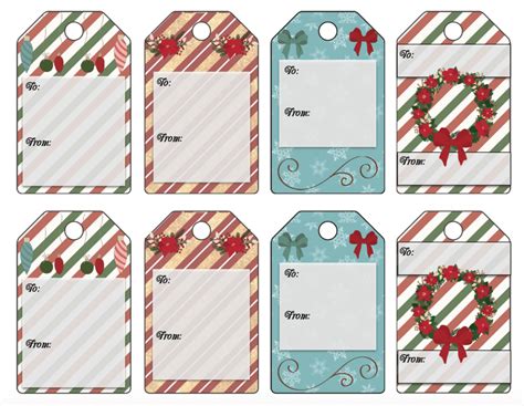 Free Printable Christmas Gift Tags 13 Designs