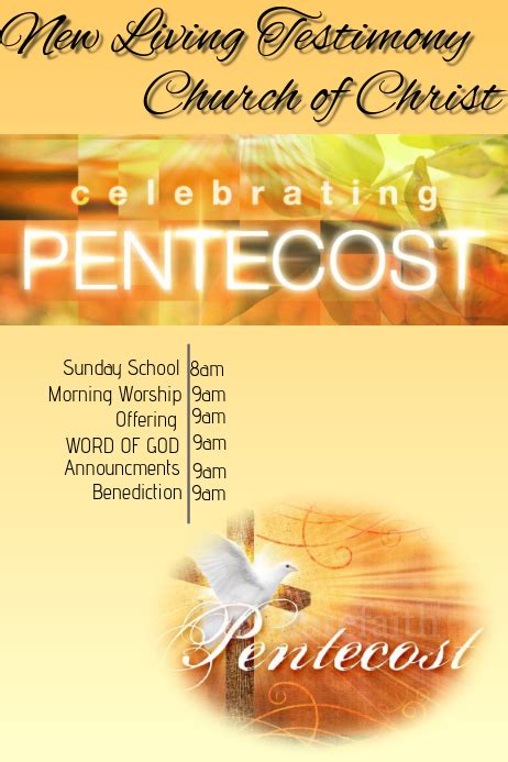 Pentecost Flyer Template Postermywall