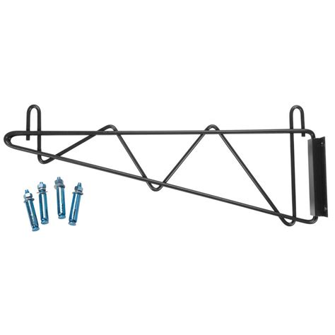 Regency 14 Deep Wall Mounting Bracket For Black Epoxy Wire Shelving