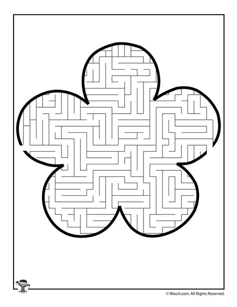 5 Petal Flower Maze Woo Jr Kids Activities Childrens Publishing
