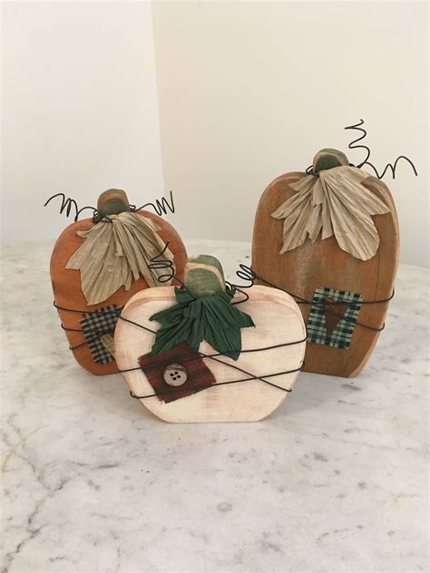 Primitive Wood Pumpkins Fall Decor Pumpkins Fall Primitive Fall Wood