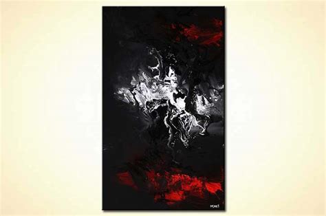 Painting For Sale Black White And Red Modern Abstract