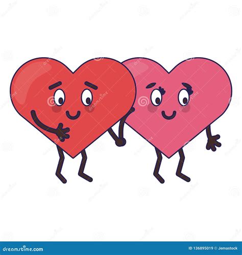 Cute Hearts In Love Cartoons Stock Vector Illustration Of Cute