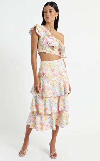 Provence Skirt In Multi Floral Showpo