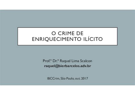 Pdf O Crime De Enriquecimento IlÍcito Raquel Scalcon