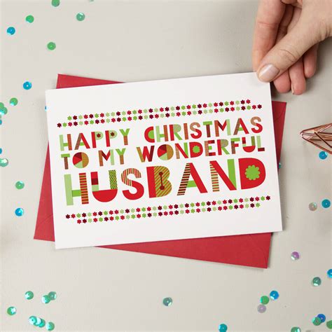 wonderful husband christmas card by a is for alphabet