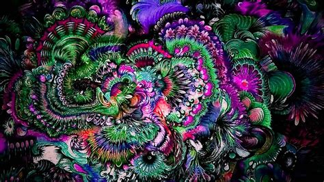 Artistic Colorful Flower Painting Hd Trippy Wallpapers