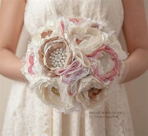 11 Ready To Ship Brooch Bouquet Ivory Blush Pink And Champagne