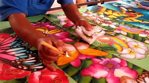 Malaysian Batik Painting Langkawi Youtube