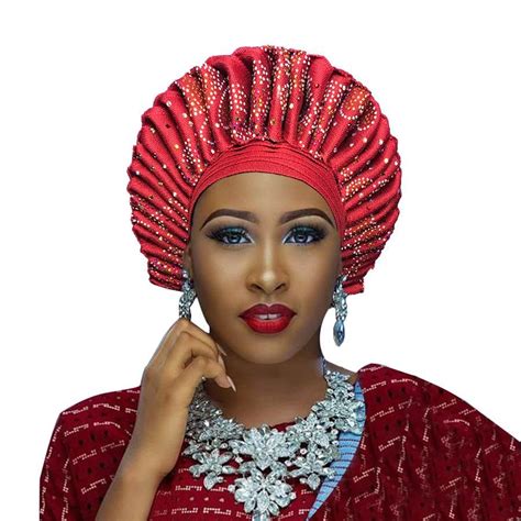 African Auto Gele Nigerian Gele Wedding Hair And Makeup African Head Wraps
