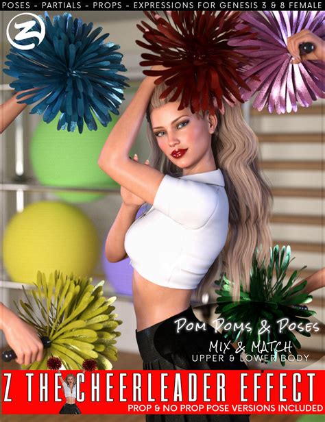 Z The Cheerleader Effect Props And Poses For Genesis 3 And 8 Female