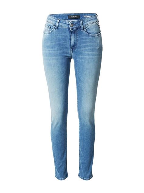 Replay Skinny Fit Jeans Luzien 1 Tlg Abgesteppter Saumkante Online Kaufen Otto