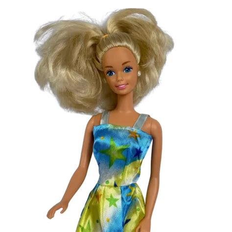 Vintage 80s Barbie Fashion Doll Mattel Blue Green Dress 1980s £1784 Picclick Uk