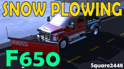 Farming Simulator 17 Snow Plowing F650 Plow Truck New Map Boss