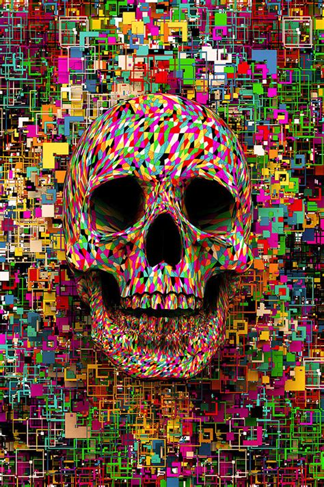 Obsessed With Skulls Crazy Colorful Art By Falcao Lucas