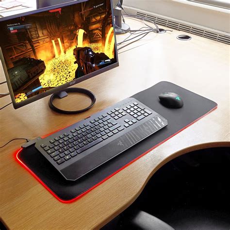 Gaming Mouse Pad Large Xl World Map Desk Mat Anti Slip Rgb Led Lighting Ebay