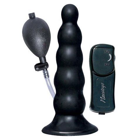 Ram Inflatable Vibrating Anal Expander Black Sex Toys