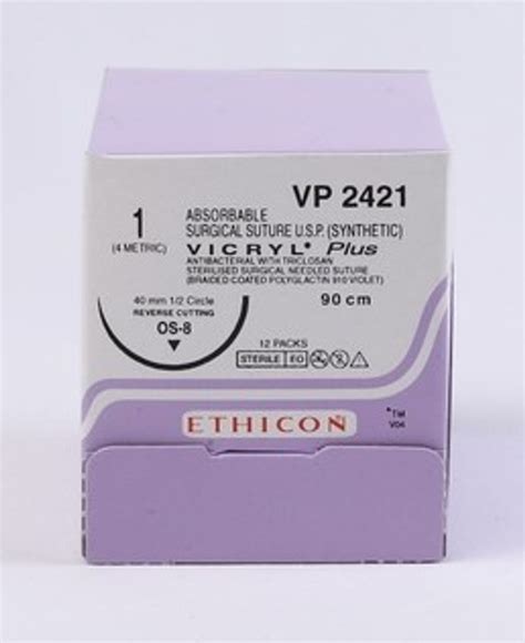 Vicryl Plus Absorbable Surgical Suture 1 90cm Vp2421 Docuses