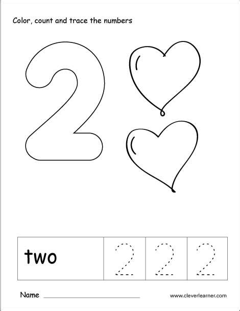 Number Two Writing Counting And Recognition Activities For Children