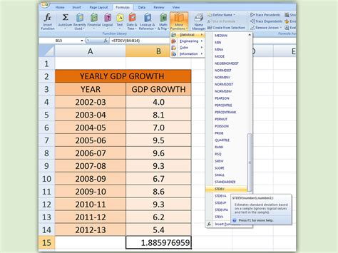 Type the formula for the standard error of the mean in a blank cell. How to Calculate Standard Deviation in Excel: 10 Steps
