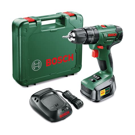 Thanks to the professional 12v & 18v system you can mix and match any battery and charger with any tool of the same voltage class. Bosch Cordless 18V 1.5Ah Li-ion Combi drill 1 battery PSB ...