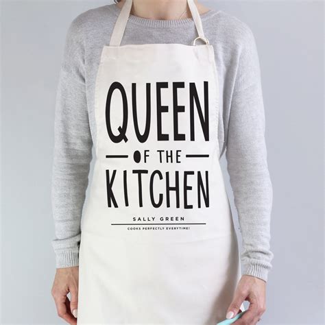 Queen Of The Kitchen Apron Personalised Apron Baking T Etsy