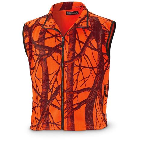 World Famous Orange Camouflage Fleece Vest