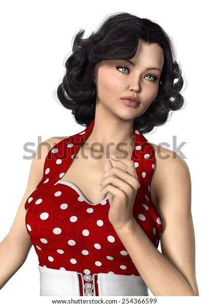 3d digital render beautiful vintage woman stock illustration 254366599 shutterstock