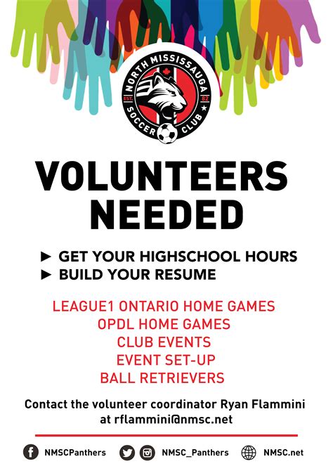 Volunteer Opportunities North Mississauga Soccer Club