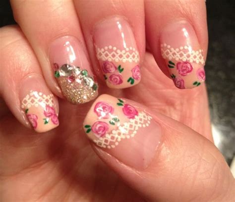 Victorian Roses Shabby Chic Nails Chic Nails Chic Nail Art