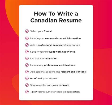 Canadian Resume Format Templates Robertson College