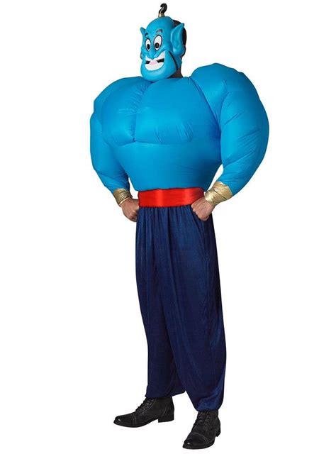 Inflatable Blue Genie Dress Up Disneys Aladdin Mens Genie Costume