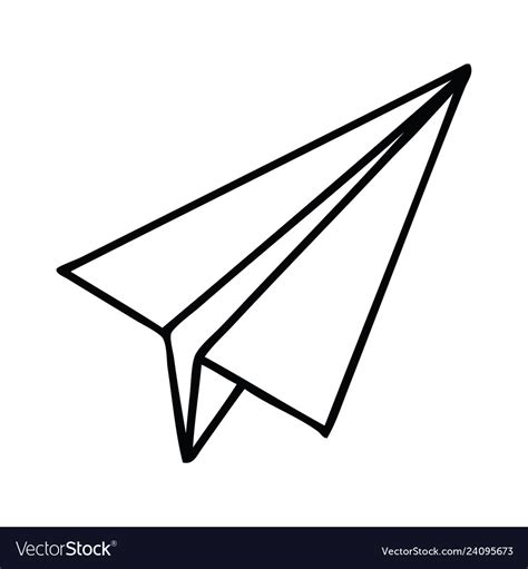 Line drawing cartoon paper aeroplane stock image and royalty free. Line drawing cartoon paper plane Royalty Free Vector Image
