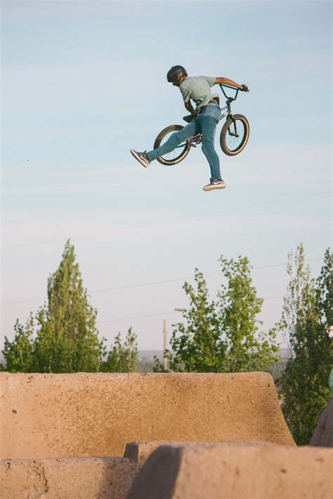 Bike Man Doing Tricks On Bmx Bike Neuquen Image Free Stock Photo