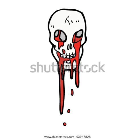Bloody Skull Drawing Stock Vector Royalty Free 53947828