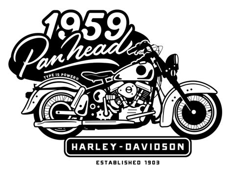 Harley Davidson Panhead 1959 By Weirdface Brand On Dribbble