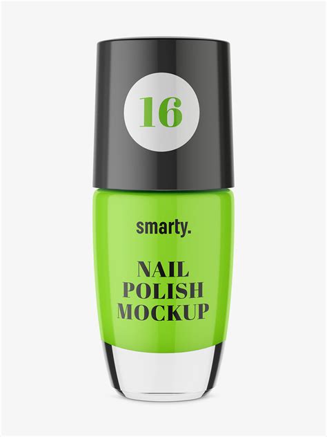 nail polish mockup with solid color smarty mockups
