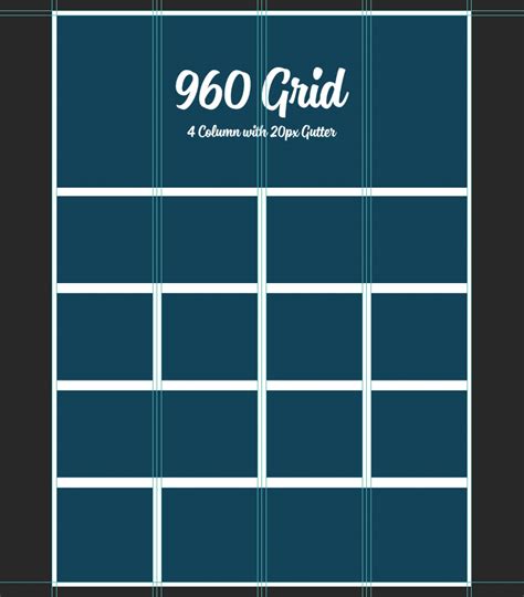 960 Grid Psd 4 Column Simon Web Design